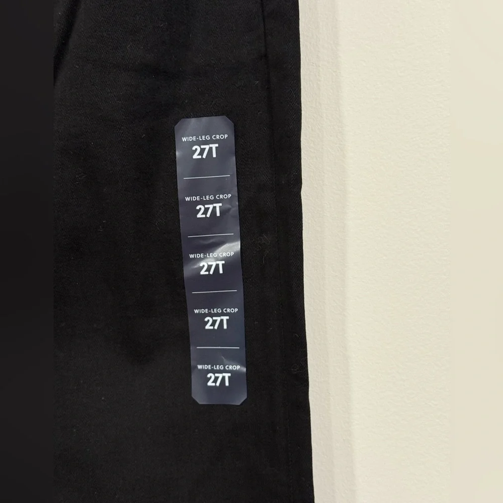 J. Crew Black Wide Leg Crop Jeans 27 Tall NWT